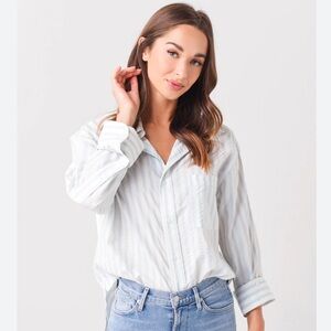 Citizens of Humanity Kayla Shirt Blue Striped Size Small Excellent Condition